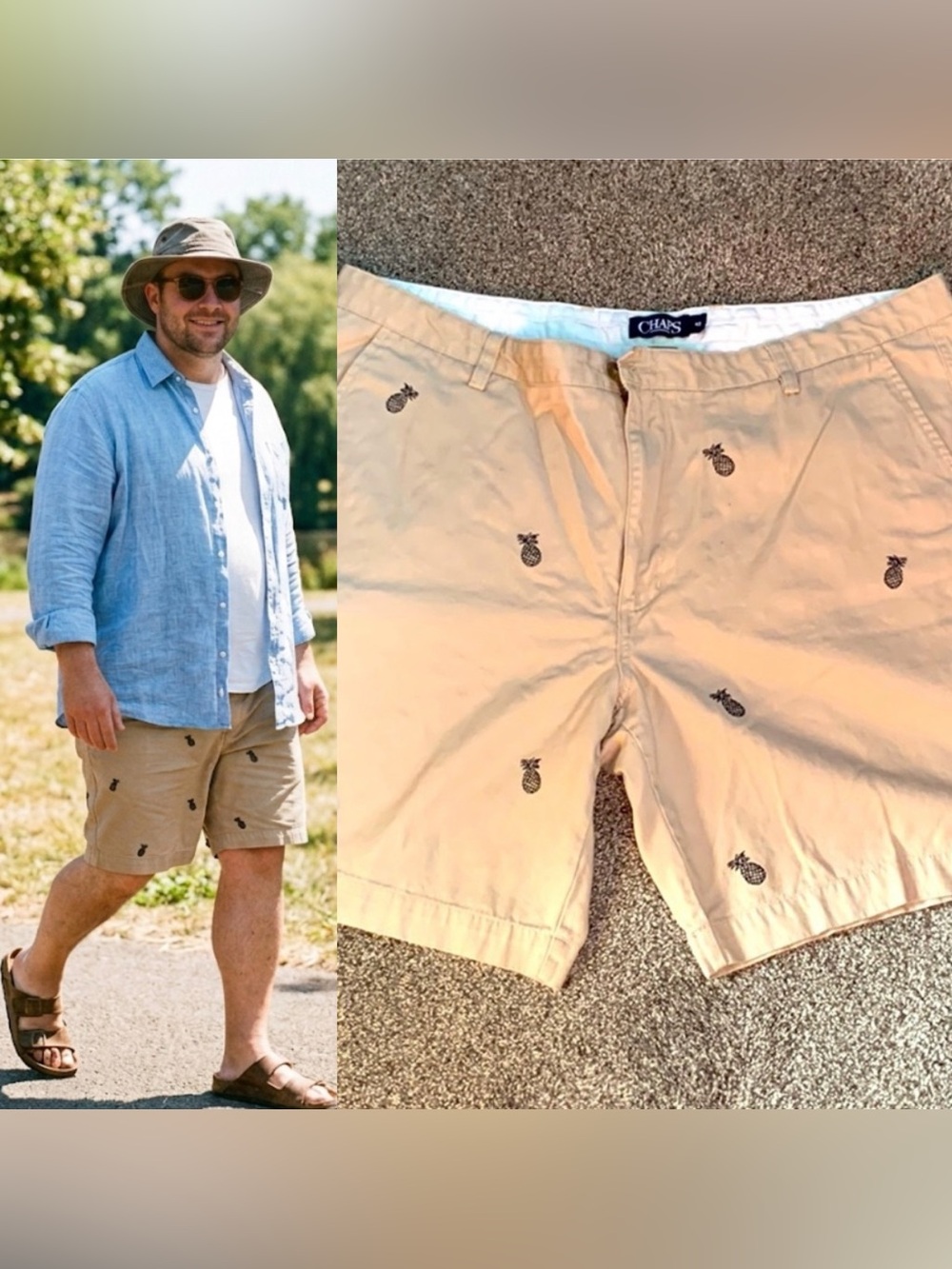 VINTAGE Y2K Chaps pineapple shorts